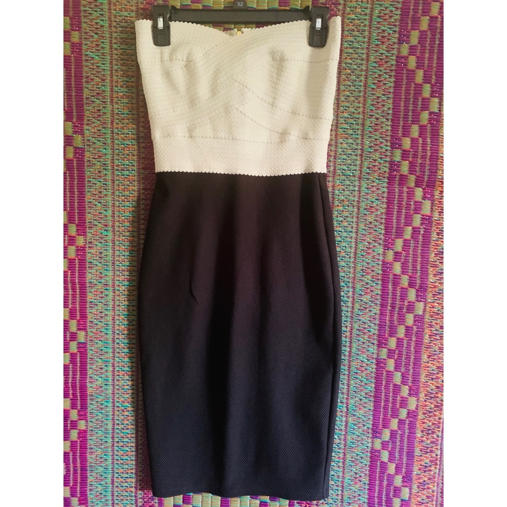 Black/Cream Pencil Dress